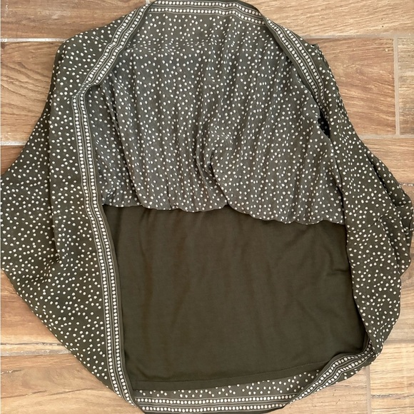 Polka Dot Women's Skirt - Olive Green‎ - Picture 2 of 4